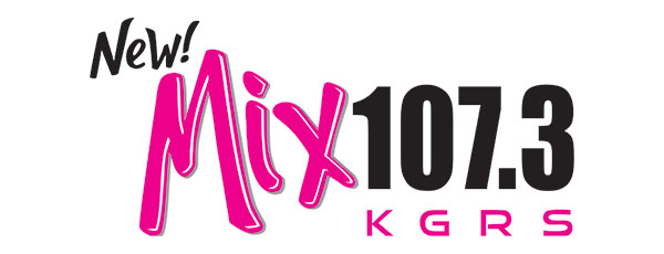 The New Mix 107.3 KGRS logo